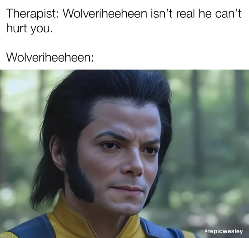 Michael Jackson Wolverine funny cursed meme | HD 2026 crossover free download
