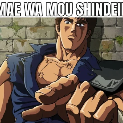 Kenshiro omae wa mou shindeiru pointing meme | HD 2026 Fist of the North Star free download