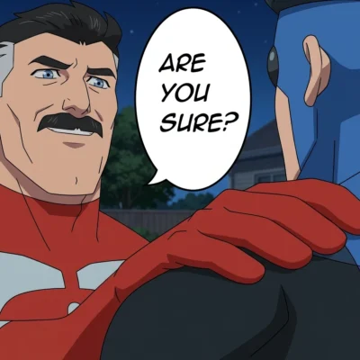 omni man are you sure meme invincible hand on shoulder