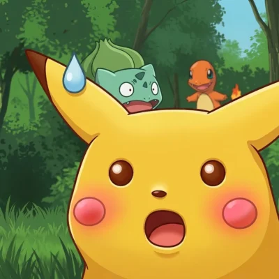 Pikachu shocked face meme reaction scene HD Pokemon anime free download