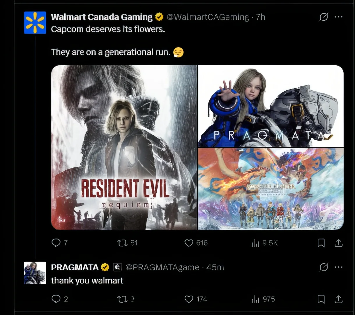 Pragmata thank you walmart tweet funny gaming meme | HD 2026 Capcom free download