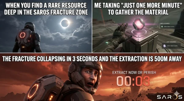 Saros Fracture Zone Meme – One More Minute Speedrun Gone Wrong