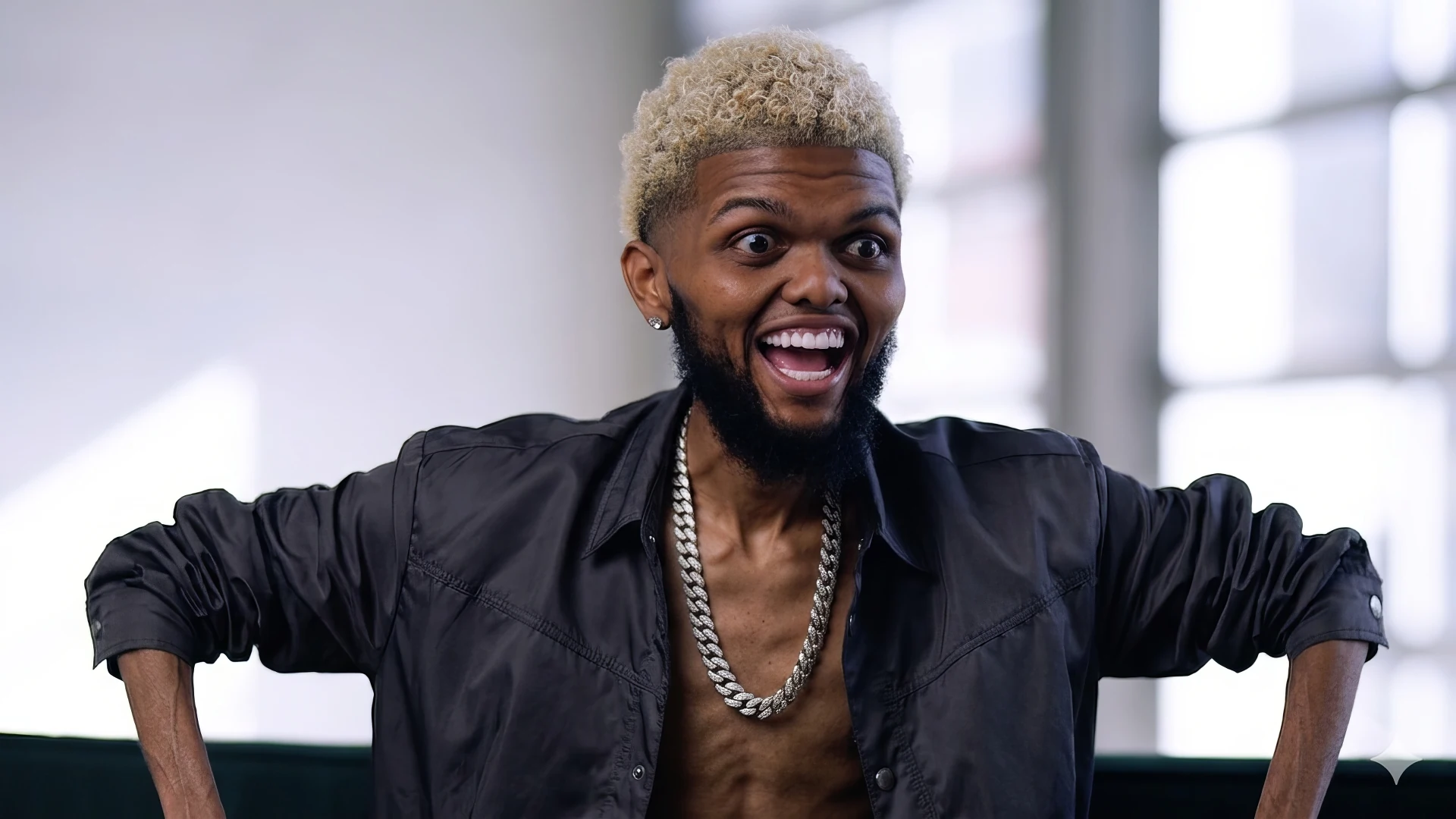 skinny druski meme surprised expression glow up streamer meme