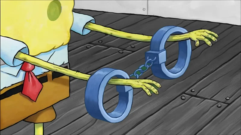 SpongeBob handcuff stuck arms meme funny reaction HD SpongeBob SquarePants free download