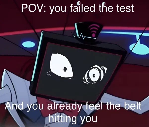 Vox Staring Meme Hazbin Hotel – Glitchy Control Energy