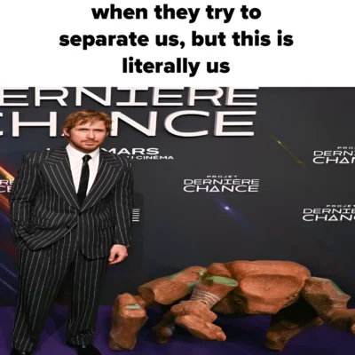 Project Hail Mary duo meme Ryan Gosling Rocky alien this is literally us HD free download no watermark funny movie
