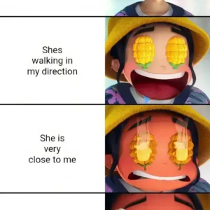 Zoey from K-Pop Demon Hunters making a funny expressive reaction, anime-style meme template in HD