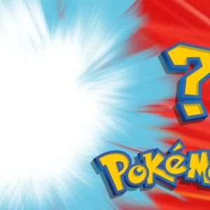 Who’s That Pokémon meme template with blank silhouette and question mark background