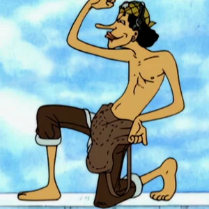 Usopp One Piece meme flexing confidently in classic anime style